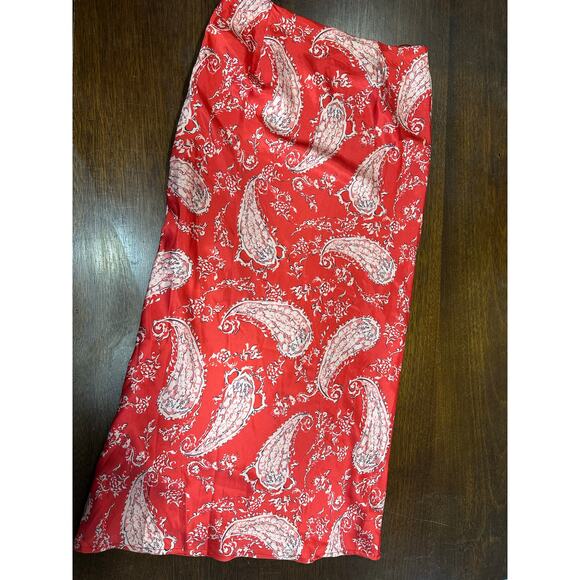 Western Y2K Coquette Babydoll Top Skirt Set Women Small Lace Paisley Boho Silky - Picture 4 of 16